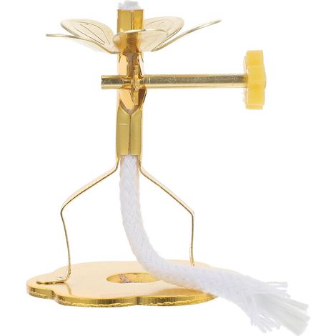 Support de Lampe à Huile en Alliage Doré Porte-mèche Réglable pour Lampe à Pétrole, Accessoire Sûr et Antichute, pour Décoration Bouddhiste à Domicile (1/5)