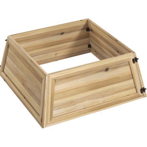 Jupe de sapin en bois de sapin naturel 65 x 65 x 27 cm, style rustique (1/5)