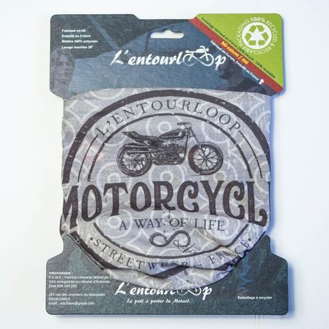 Motorrad-Halsband l'entourloop motorcycle patch Farbe grau 100% (1/4)