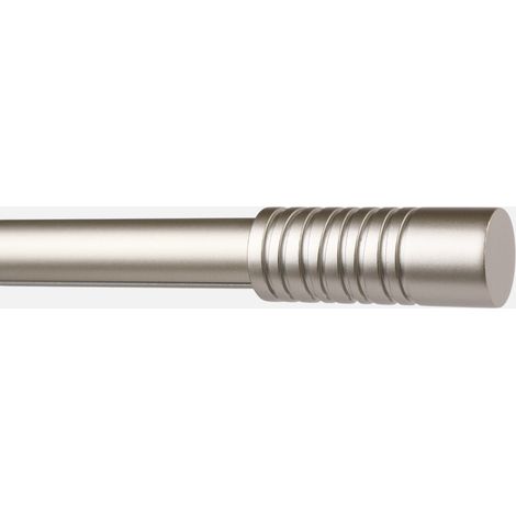 Kit rail à rideau Ø20mm Doré Satiné 250cm - Embout Vrillé - Support mural extensible (1/5)