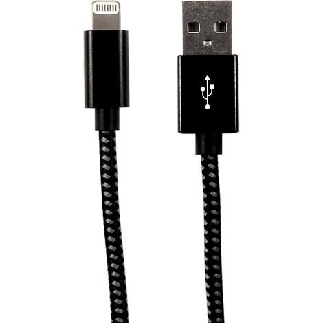 Câble USB RS PRO USB A vers Lightning, 2m, Noir ( Prix pour 1 )