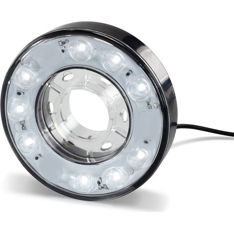 Anneau led 8 cm blanc froid 12 VDC, 5m de câble, pour pompe solaire avec système (1/3)