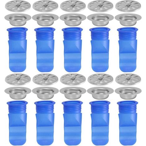 Anneau D'étanchéité Déodorant, Paquet de 10 Silicone Anti-Odeur Cuisine Salle de Bain évier Bouchons de Vidange et Crépines Tuyau Anti-colmatage en Silicone (C)
