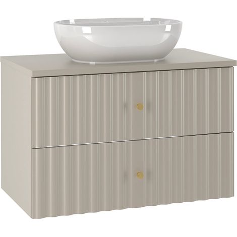 Waschtisch 80cm Izae mit 2 Schubladen, Kaschmir (1/5)