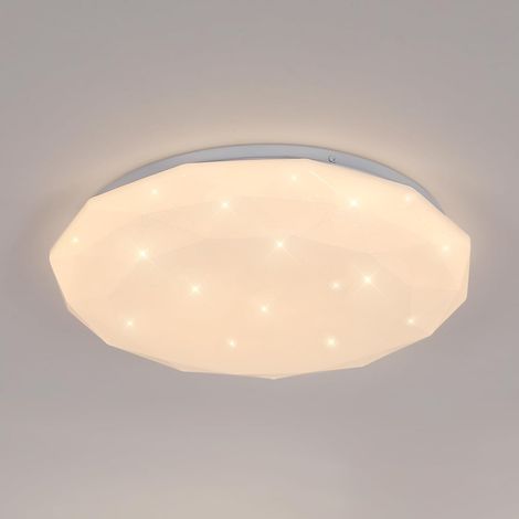 Lampe de Plafond, 24W Luminaire Plafonnier Étoile LED Lumiere Chaude 3000K, Lustre LED Plafonnier Moderne Diamant pour Chambre Enfant Cuisine Couloir Coucher Salle De Bain (1/5)