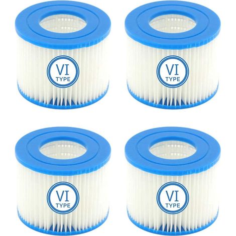 SVKBJROY Filtre de Piscine pour Bestway VI, Cartouches filtrantes de Rechange pour Piscine pour Bestway 58323, 4PCS (1/5)