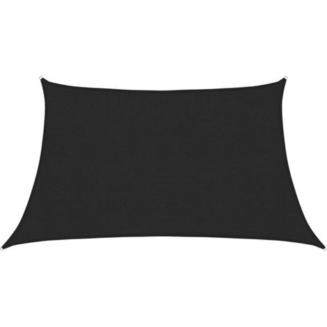 Voile d'ombrage Voile de parasol - 160 g/m² Noir 3/4x2 m PEHD BV991562 - BonneVie (1/5)
