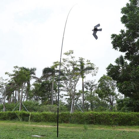Cerf-volant de simulation pour repousser les oiseaux, pigeons pour repousser les oiseaux, kit répulsif pour oiseaux épouvantail (6M)