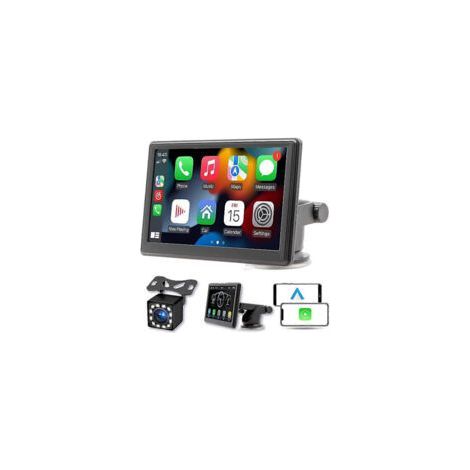 Adapté aux écrans tactiles CarPlay sans fil portables pour une utilisation sur le tableau de bord autoradio Bluetooth 7 pouces avec Bluetooth, radio FM, caméra de recul et port USB. (1/2)