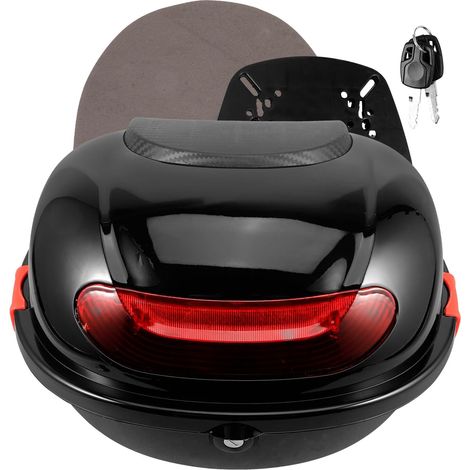 SHINEOFI Baúl Trasero para Motocicleta con Respaldo y Base, Caja (1/5)