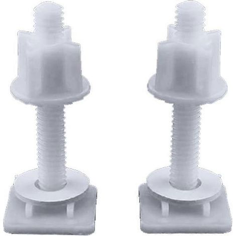 Lot de 2 vis en plastique pour abattant de WC - Fixation pour la plupart des abattants - Réparation de salle de bain (1/5)