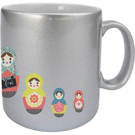 Tasse argenté Poupées russes by Cbkreation
