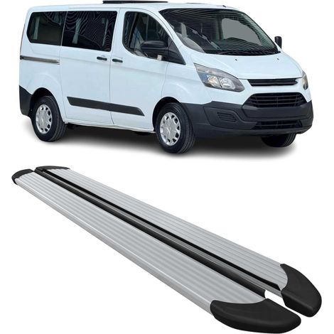 Marchepieds latéraux pour Ford Transit Custom 2012-2022 – Aluminium argent – Anticorrosion – Installation facile – 2x marchepieds – Omac (1/5)