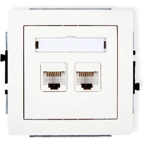 Gniazdko électrique Karlik DECO deux ports RJ45 catégorie 5e