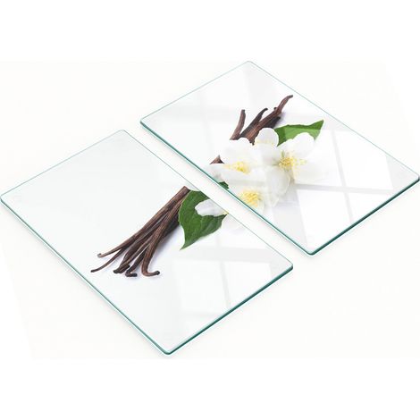 Dekorative Glas-Küchenschneidebretter Jasmin und Vanille 2x30x52 cm (1/5)