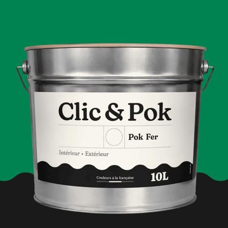 Peinture Fer Antirouille – Métal Extérieur Intérieur, Satinée, Protection Rouille - 10L - RAL 6024 - Vert signalisation