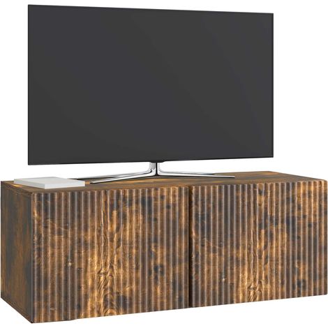 Maison Exclusive - Mobile Porta TV da Muro Rovere Fumo 78,5 x 31 x 30 cm (1/5)
