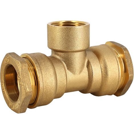 Raccord laiton - Té 90° taraudé laiton pour tube PE Ø20-1/2''
