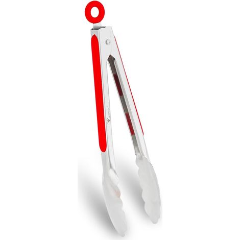 1 Pince De Cuisine, Acier Inoxydable, Poignée Silicone, Résistante Chaleur, Cuisson Barbecue (1/5)