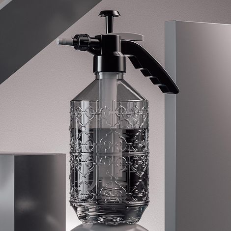 2-Liter-Feinsprühgerät aus Kunststoff, Modell 2023, mit Aufsatzpumpe, für Pflanzen – Grau