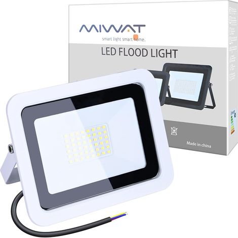 Ultra Mince 220V 10W 20W 30W 50W 100W Projecteur LED Lampe de Recherche Extérieur Jardin Rue Square (50W 6000K) (1/5)