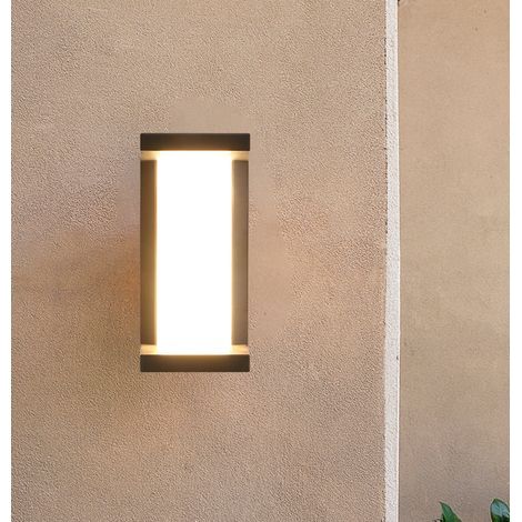Applicazione da parete esterna, 12W E27 Applique da esterno in alluminio, IP54 impermeabile, nero (1/3)