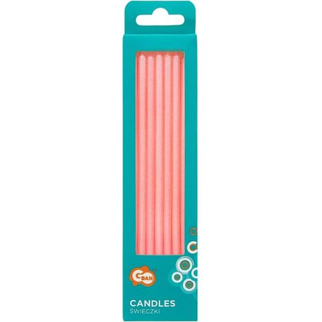 Candele rosa chiaro a forma di perla, 15,5x0,44 cm, 8 pezzi