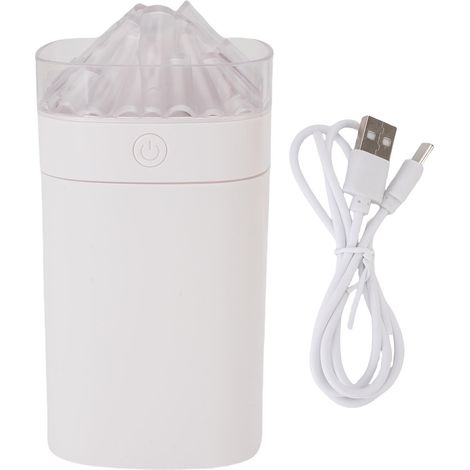 Diffuseur huile essentielle 400ml USB – Humidificateur réapprovisionnement eau bureau machine parfum grande brume lumière ambiante blanc, parfum (1/5)