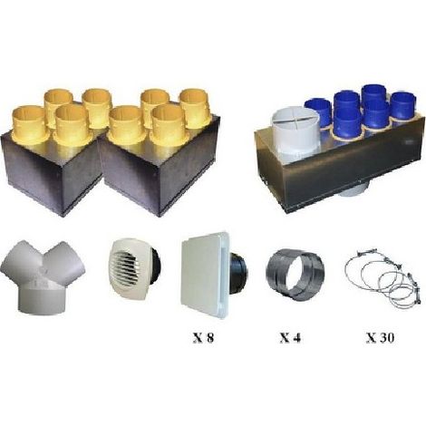 Kit de accesorios Vmc doble flujo P08 Unelvent Akhor Hr