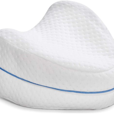 Oreiller de Jambe Oreiller de Genou Orthopédique Genou Ergonomique avec Mousse à Mémoire de Forme pour Dormir pour Soulager la Pression - Hanches (1/5)