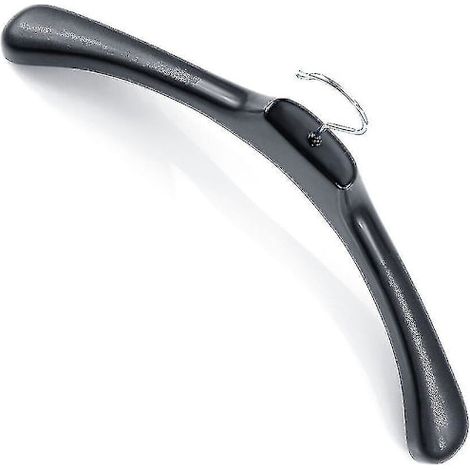 Cintres pour vêtements, 40 cm de large, extra larges, en plastique noir résistant, pour chemises, hauts et robes adultes (lot de 10). (1/3)