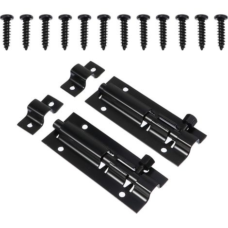 und Fensterriegel aus Edelstahl 2 Zoll mattschwarze