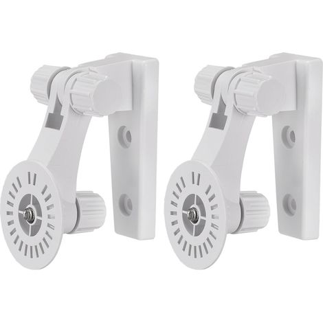 Support mural réglable pour caméra de surveillance (2 pièces), en plastique, hauteur 110 mm, blanc,