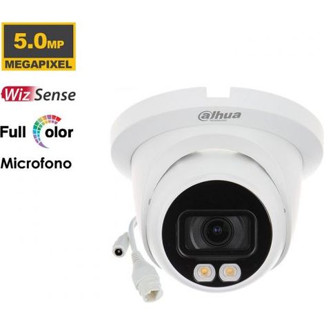 Dahua telecamera AI lite IP Poe 5MP starlight Full Color dome - IPC-HDW3549TM-AS-LED (2.8mm) S