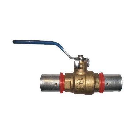 Vanne à levier pour tube multicouche de 16 mm, à utiliser avec une machine à sertir, grise (1/5)