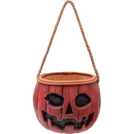 Lampe Citrouille Halloween Décorative en Latex avec Capteur Son et Lumière, Seau Portable pour Chasse aux Bonbons, Style Nouveau (1/5)