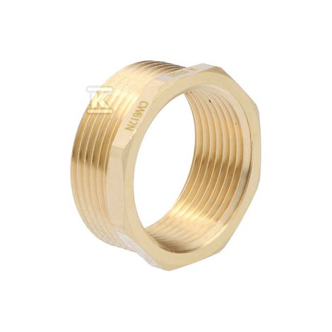 Reducción de latón de 6/4" x 5/4" amarilla