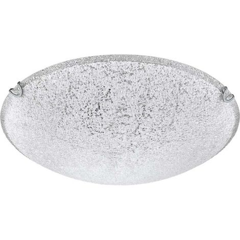 Plafoniera Applique in Vetro Tonda Bivio effetto Cristallo - Diametro: Ø 40 mm