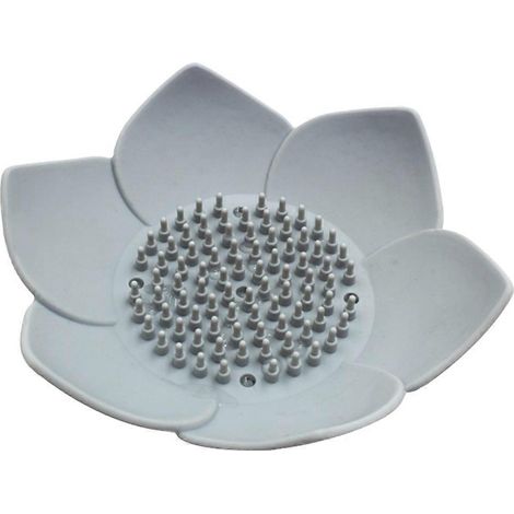 Porte-savon en silicone en forme de pétales (1 pièce), porte-savon créatif en forme de fleur, boîte à savon égouttoir, plateau de rangement pour savon solide, tampon à savon fait main pour la maison-1 (1/3)