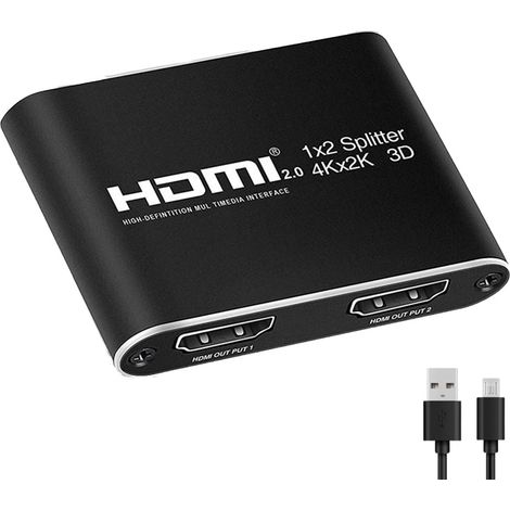 Splitter HDMI 1x2, amplificateur HDMI, extension, 3D, Full HD 1080P (1/5)