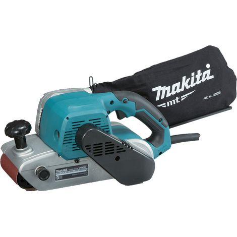 Makita – Ponceuse à bande 940W M9400B – Largeur 100 mm – Longueur 610 mm – Pour bois dur et teck – Technologie de verrouillage de gâchette