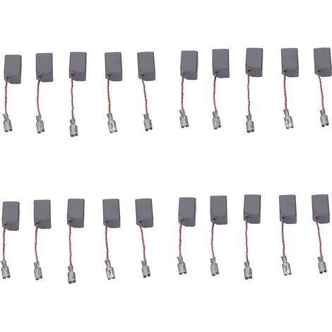 Lot de 20 balais en charbon haute résistance pour perceuse électrique, sèche-cheveux et meuleuse d'angle - Brosse en cuivre (1/5)