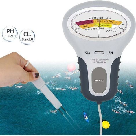 Testeur de chlore et de pH CL2 avec sonde, analyseur de qualité de l'eau pour piscine, cessoire de rempl ement pour spatesteur ph piscine testeur cl testeur ph et ch piscine electronique (1/3)