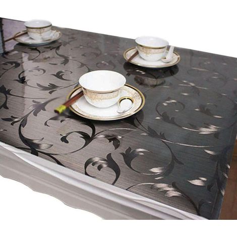 Nappe en PVC 90x180cm Marron Imperméable & Résistante à la chaleur
