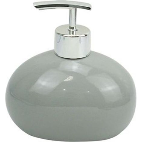 Trade Shop - Dispensador De Jabón Líquido Dispensador De Cerámica Gris Muebles De Baño Moderno 79252 - (1/2)