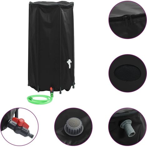 Serbatoio d'acqua pieghevole con rubinetto, 100 L, in PVC (1/5)
