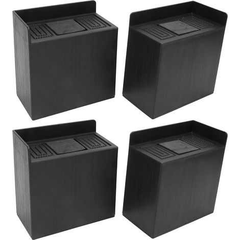 Set mit 4 rechteckigen, rutschfesten Möbelfüßen, 10 cm lang, für Sofas, Betten, Möbel und Waschmaschinen. (1/5)
