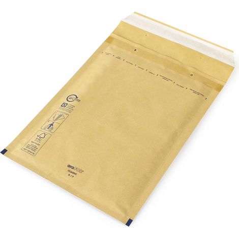 Bosas de burbujas D1 sobre acolchado 180 x 260 mm interior 200 x 275 mm exterior blanco (1/3)