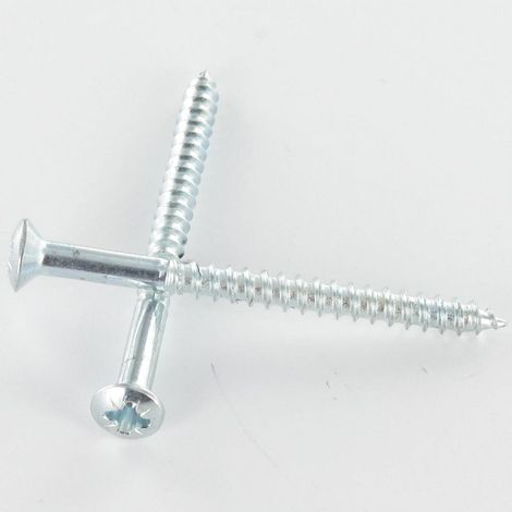 Vis bois Tête fraisée bombée TFB Pozi N°2 4X25 Acier zingué-10 pièces