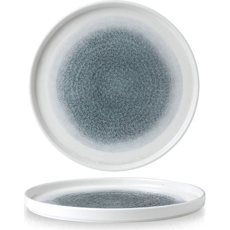 Assiette à parois bleues Topaz Raku - 260 mm - Finedine